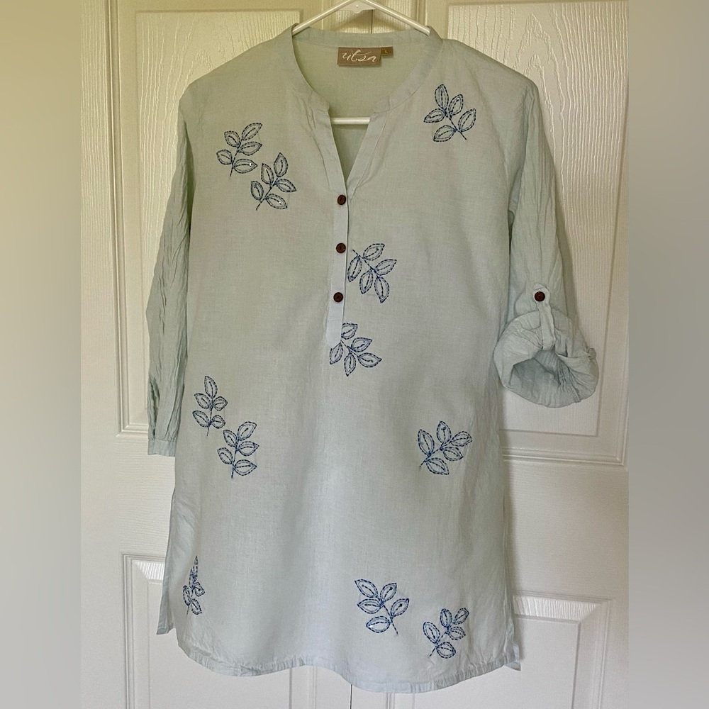 Light Blue Cotton Tunic